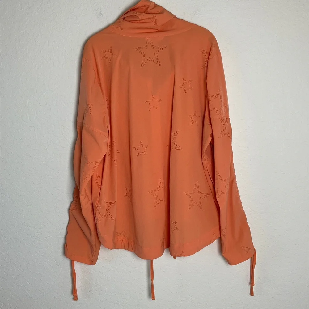 Nanette Lepore Creamsicle Estrella Star Lightweight Jacket Sz L
